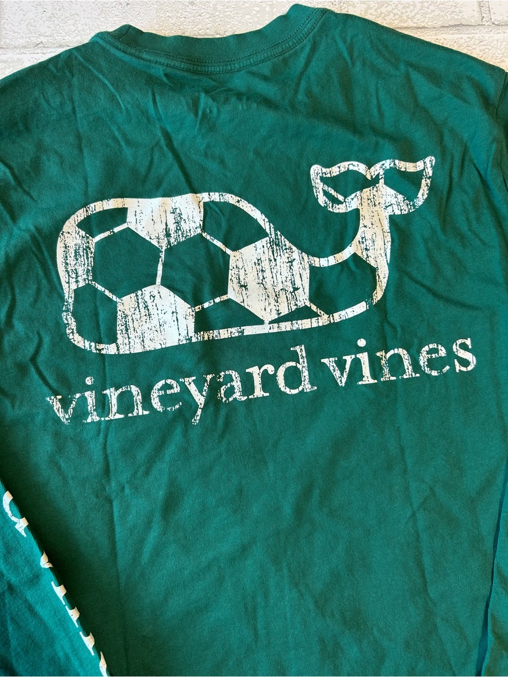 Vineyard Vines Soccer Whale Logo Tee- Green